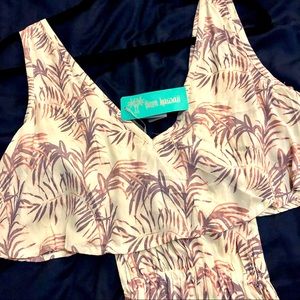 Tiare Hawaii Desert Island Dress -color Palm Cream